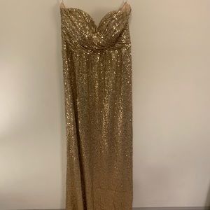 Gold sequence dress